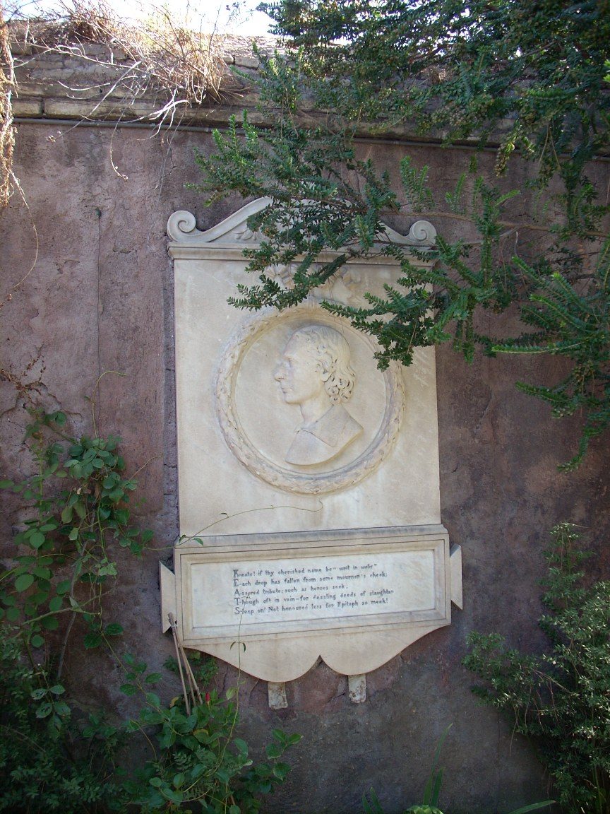 John Keats memorial tablet, Protestant Cemetery, Rome - 04.JPG